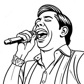 Chino Moreno Singing Coloring Page 70123-56335