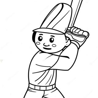 Astros Player Swinging Bat Coloring Page 70133-56341