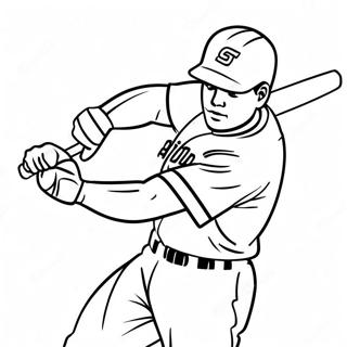 Astros Player Swinging Bat Coloring Page 70133-56343