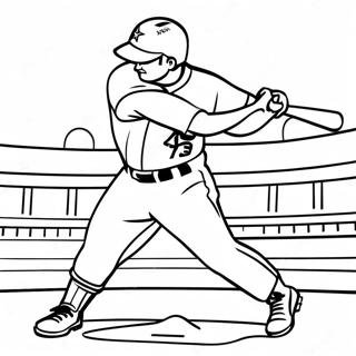 Astros Player Swinging Bat Coloring Page 70133-56344