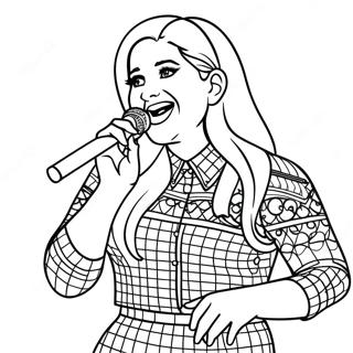 Meghan Trainor Singing On Stage Coloring Page 70143-56355