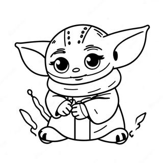 Cute Mandalorian Baby Yoda Coloring Page 70153-56361