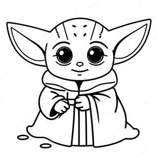 Cute Mandalorian Baby Yoda Coloring Page 70153-56363