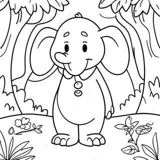 Babar In A Colorful Jungle Coloring Page 70203-56409