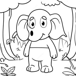 Babar In A Colorful Jungle Coloring Page 70203-56410