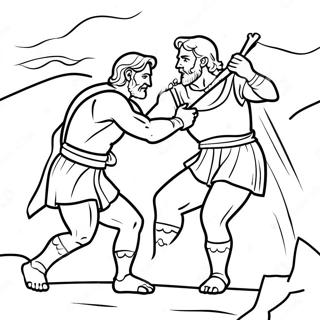 David And Saul Epic Battle Coloring Page 70212-56403