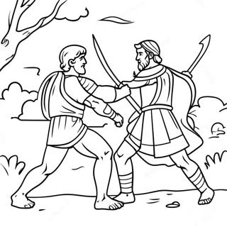 David And Saul Epic Battle Coloring Page 70212-56404