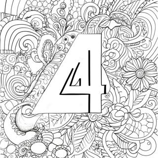 Number 4 Coloring Page 70222-56415