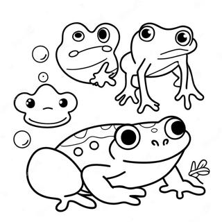 Frog Life Cycle Stages Coloring Page 70232-56422