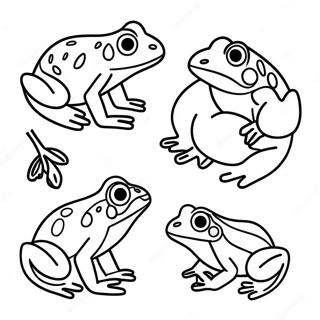 Frog Life Cycle Stages Coloring Page 70232-56423