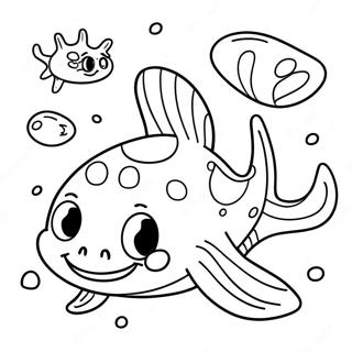 Cute Tadpole Swimming Coloring Page 70233-56425