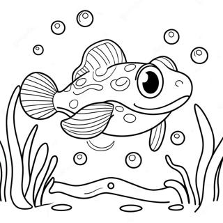 Cute Tadpole Swimming Coloring Page 70233-56426