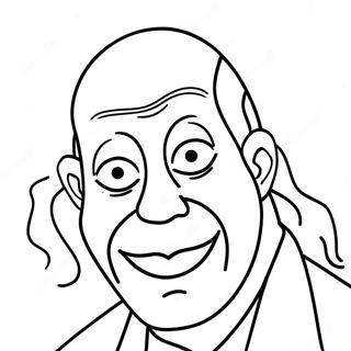 Creepy Scary Larry In The Shadows Coloring Page 70263-56452