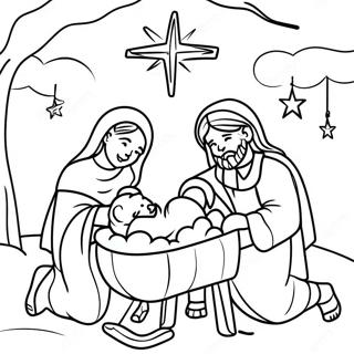 Manger Scene Coloring Page 70272-56455