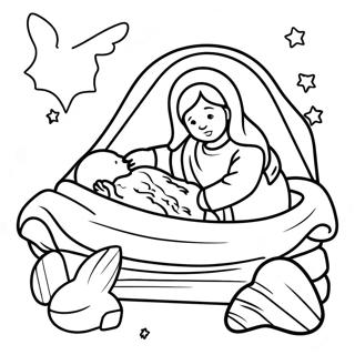 Baby Jesus In The Manger Coloring Page 70273-56459