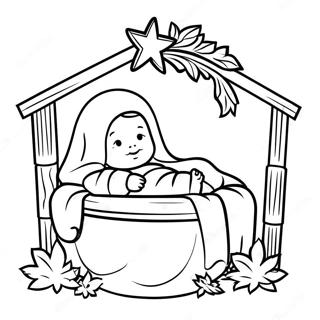 Baby Jesus In The Manger Coloring Page 70273-56460