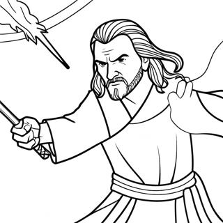 Qui Gon Jinn Coloring Pages