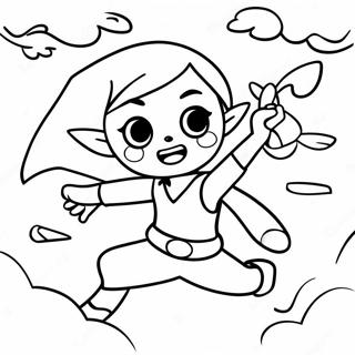 Wind Waker Zelda In The Sky Coloring Page 70293-56476