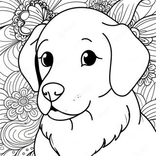 Golden Retriever Puppy Coloring Page 702-566