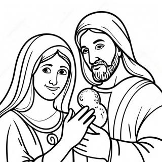 Mary And Joseph With Baby Jesus Coloring Page 70313-56492