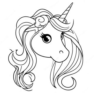 Pastel Goth Unicorn Coloring Page 7031-5774