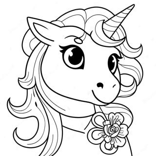 Pastel Goth Unicorn Coloring Page 7031-5775