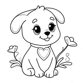 Valentine Animal Coloring Pages