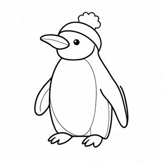 Christmas Penguin Coloring Pages