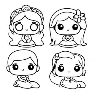 Cute Funko Pop Disney Princesses Coloring Page 70373-56534