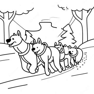 Dog Sled Coloring Pages