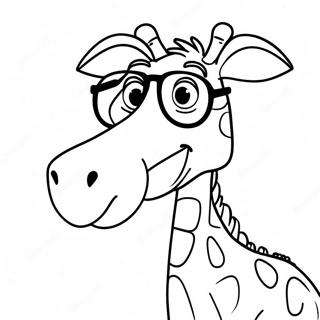 Funny Melman With Glasses Coloring Page 70403-56559