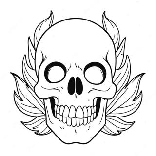 Flaming Skull Coloring Pages