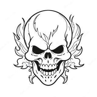 Angry Flaming Skull Coloring Page 70423-56579