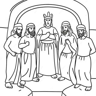 Shadrach Meshach And Abednego In Fiery Furnace Coloring Page 70432-56582