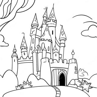 Whimsical Fantasy Castle Coloring Page 70443-56598