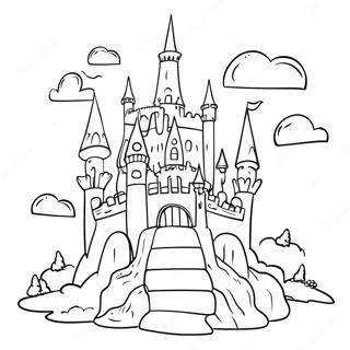 Whimsical Fantasy Castle Coloring Page 70443-56599