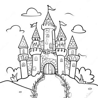 Whimsical Fantasy Castle Coloring Page 70443-56600