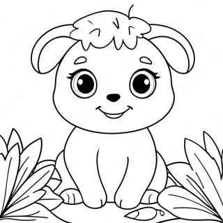 Cute Layla With Flowers Coloring Page 70463-56609