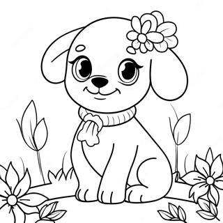 Cute Layla With Flowers Coloring Page 70463-56610