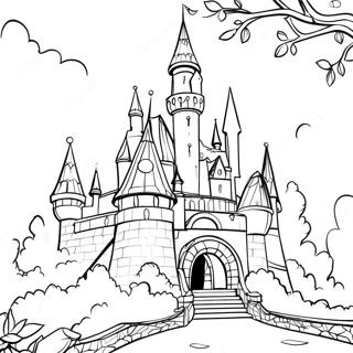 Thomas Kinkade Disney Castle Coloring Page 70482-56622