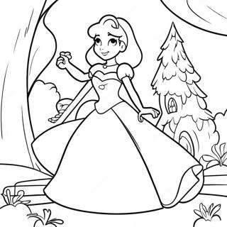 Charming Thomas Kinkade Disney Princess Coloring Page 70483-56625