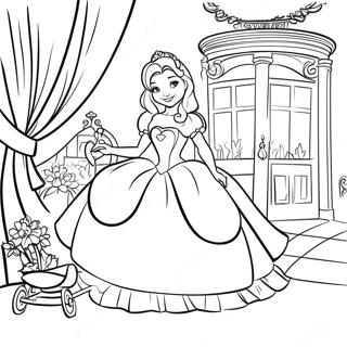 Charming Thomas Kinkade Disney Princess Coloring Page 70483-56627