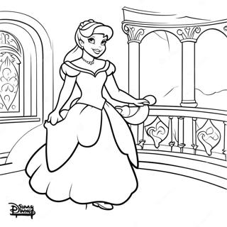 Charming Thomas Kinkade Disney Princess Coloring Page 70483-56628