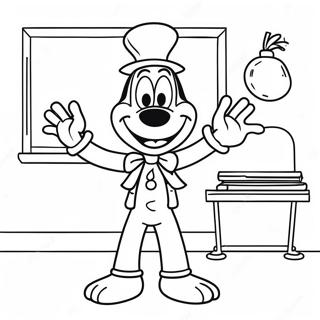 Goofy Classroom Coloring Pages