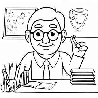 Silly Teacher In Class Coloring Page 70513-56659