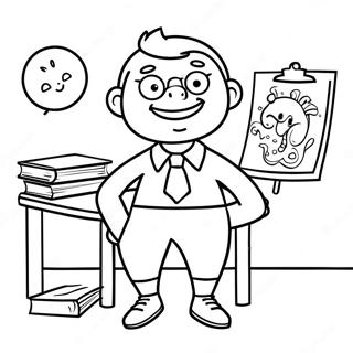 Silly Teacher In Class Coloring Page 70513-56660