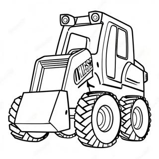 Skid Steer Construction Vehicle Coloring Page 7051-5790