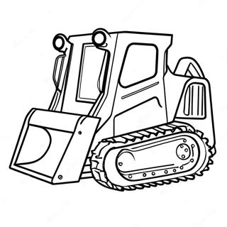 Skid Steer Construction Vehicle Coloring Page 7051-5791