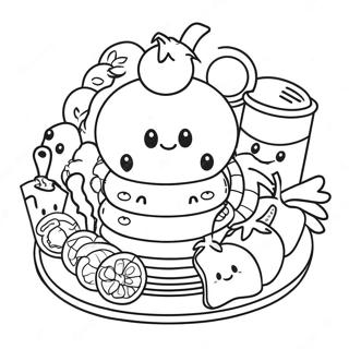 Food Chibi Coloring Pages