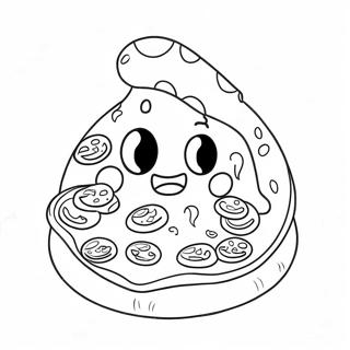 Cute Chibi Pizza Coloring Page 70523-56653